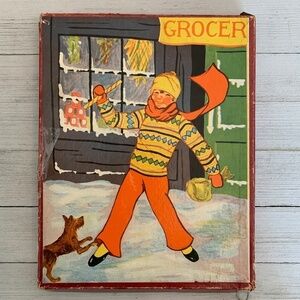 Handy Spandy & Little Tom Tucker Cardboard Puzzles 30s/40s Original Box VTG RARE